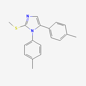 molecular formula C18H18N2S B2434769 2-(methylthio)-1,5-di-p-tolyl-1H-imidazole CAS No. 1207024-73-4