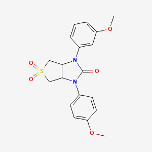 molecular formula C19H20N2O5S B2434770 1-(3-methoxyphenyl)-3-(4-methoxyphenyl)tetrahydro-1H-thieno[3,4-d]imidazol-2(3H)-one 5,5-dioxide CAS No. 878428-61-6