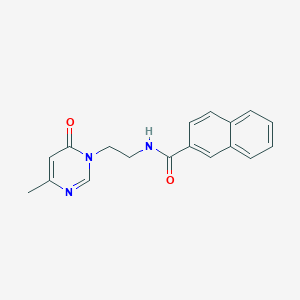 molecular formula C18H17N3O2 B2434774 N-(2-(4-甲基-6-氧代嘧啶-1(6H)-基)乙基)-2-萘酰胺 CAS No. 1421508-42-0