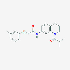 molecular formula C22H26N2O3 B2434776 N-(1-isobutyryl-1,2,3,4-tetrahydroquinolin-7-yl)-2-(3-methylphenoxy)acetamide CAS No. 1005301-74-5