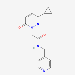 molecular formula C15H16N4O2 B2434779 2-(3-cyclopropyl-6-oxopyridazin-1(6H)-yl)-N-(pyridin-4-ylmethyl)acetamide CAS No. 2034468-34-1