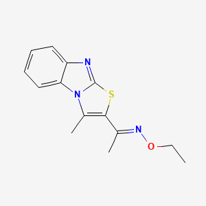 molecular formula C14H15N3OS B2434782 1-(3-methyl[1,3]thiazolo[3,2-a][1,3]benzimidazol-2-yl)-1-ethanone O-ethyloxime CAS No. 478063-09-1