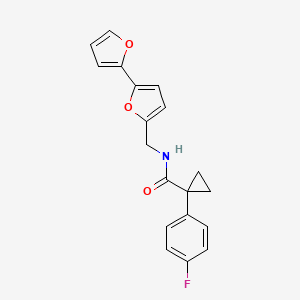 molecular formula C19H16FNO3 B2434789 N-([2,2'-bifuran]-5-ylmethyl)-1-(4-fluorophenyl)cyclopropanecarboxamide CAS No. 2034594-44-8