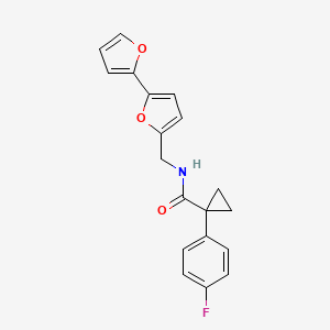 molecular formula C19H16FNO3 B2434789 N-([2,2'-Bifuran]-5-ylmethyl)-1-(4-Fluorphenyl)cyclopropancarboxamid CAS No. 2034594-44-8