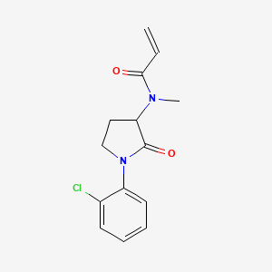 molecular formula C14H15ClN2O2 B2434797 N-[1-(2-Chlorophenyl)-2-oxopyrrolidin-3-yl]-N-methylprop-2-enamide CAS No. 2175204-37-0