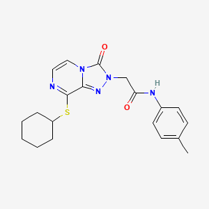2-(8-(cyclohexylthio)-3-oxo-[1,2,4]triazolo[4,3-a]pyrazin-2(3H)-yl)-N-(p-tolyl)acetamide