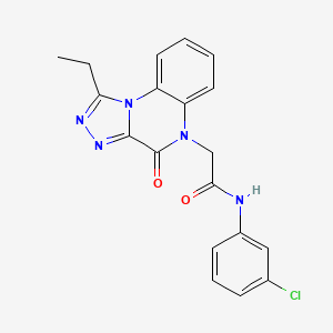 molecular formula C19H16ClN5O2 B2434810 N-(3-氯苯基)-2-(1-乙基-4-氧代-[1,2,4]三唑并[4,3-a]喹喔啉-5(4H)-基)乙酰胺 CAS No. 1357975-05-3