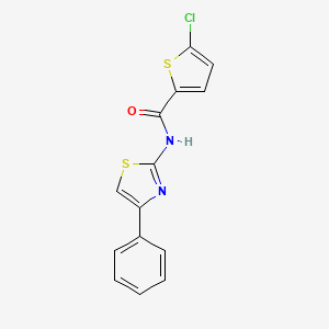 molecular formula C14H9ClN2OS2 B2434812 5-chloro-N-(4-phenyl-1,3-thiazol-2-yl)thiophene-2-carboxamide CAS No. 314022-00-9