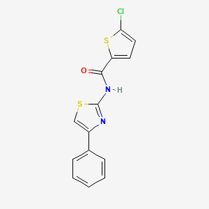 molecular formula C14H9ClN2OS2 B2434812 5-Chlor-N-(4-Phenyl-1,3-thiazol-2-yl)thiophen-2-carboxamid 