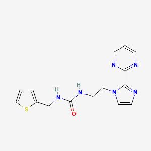 1-(2-(2-(pyrimidin-2-yl)-1H-imidazol-1-yl)ethyl)-3-(thiophen-2-ylmethyl)urea