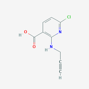 molecular formula C9H7ClN2O2 B2434818 6-Chloro-2-[(prop-2-yn-1-yl)amino]pyridine-3-carboxylic acid CAS No. 1340100-08-4