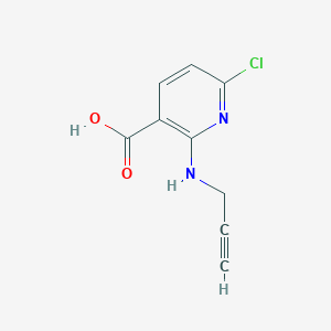 molecular formula C9H7ClN2O2 B2434818 6-Chlor-2-[(Prop-2-in-1-yl)amino]pyridin-3-carbonsäure CAS No. 1340100-08-4