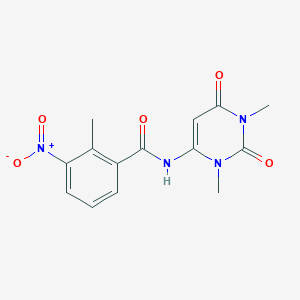 N-(1,3-dimethyl-2,6-dioxo-1,2,3,6-tetrahydropyrimidin-4-yl)-2-methyl-3-nitrobenzamide