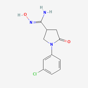 1-(3-chlorophenyl)-N'-hydroxy-5-oxopyrrolidine-3-carboximidamide