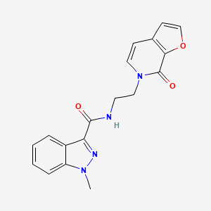 molecular formula C18H16N4O3 B2434836 1-甲基-N-(2-(7-氧代呋喃[2,3-c]吡啶-6(7H)-基)乙基)-1H-吲唑-3-甲酰胺 CAS No. 2034272-68-7