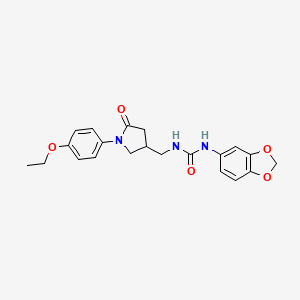 1-(Benzo[d][1,3]dioxol-5-yl)-3-((1-(4-ethoxyphenyl)-5-oxopyrrolidin-3-yl)methyl)urea