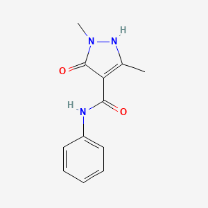 molecular formula C12H13N3O2 B2434849 5-hydroxy-1,3-dimethyl-N-phenyl-1H-pyrazole-4-carboxamide CAS No. 303149-59-9