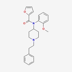 molecular formula C25H28N2O3 B2434851 N-(2-Methoxyphenyl)-N-(1-phenethylpiperidin-4-yl)furan-2-carboxamide CAS No. 101343-50-4