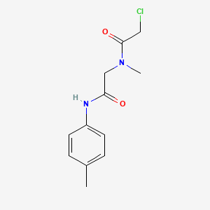 molecular formula C12H15ClN2O2 B2434854 2-chloro-N-methyl-N-{[(4-methylphenyl)carbamoyl]methyl}acetamide CAS No. 721900-06-7
