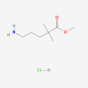 molecular formula C8H18ClNO2 B2434856 Methyl 5-amino-2,2-dimethylpentanoate;hydrochloride CAS No. 1567941-18-7