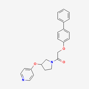 2-([1,1'-Biphenyl]-4-yloxy)-1-(3-(pyridin-4-yloxy)pyrrolidin-1-yl)ethanone
