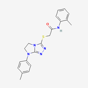 N-(2-methylphenyl)-2-{[7-(4-methylphenyl)-6,7-dihydro-5H-imidazo[2,1-c][1,2,4]triazol-3-yl]thio}acetamide