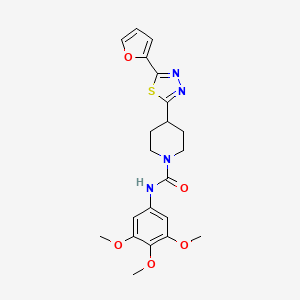 4-(5-(furan-2-yl)-1,3,4-thiadiazol-2-yl)-N-(3,4,5-trimethoxyphenyl)piperidine-1-carboxamide