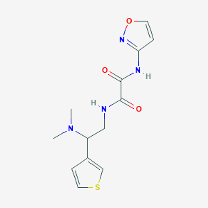 molecular formula C13H16N4O3S B2434871 N1-(2-(二甲氨基)-2-(噻吩-3-基)乙基)-N2-(异恶唑-3-基)草酰胺 CAS No. 946375-01-5