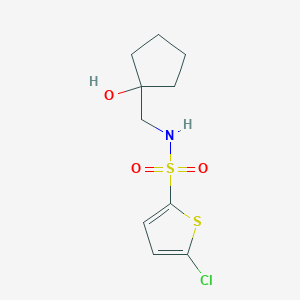 molecular formula C10H14ClNO3S2 B2434876 5-chloro-N-((1-hydroxycyclopentyl)methyl)thiophene-2-sulfonamide CAS No. 1217072-82-6