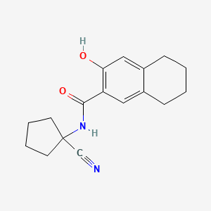 molecular formula C17H20N2O2 B2434878 N-(1-Cyanocyclopentyl)-3-hydroxy-5,6,7,8-tetrahydronaphthalene-2-carboxamide CAS No. 2130483-71-3