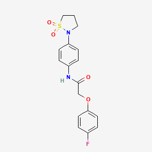 molecular formula C17H17FN2O4S B2434884 N-(4-(1,1-dioxidoisothiazolidin-2-yl)phenyl)-2-(4-fluorophenoxy)acetamide CAS No. 941885-99-0