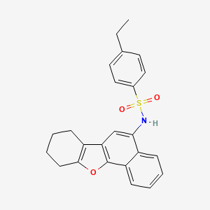 molecular formula C24H23NO3S B2434886 4-ethyl-N-(7,8,9,10-tetrahydronaphtho[1,2-b][1]benzofuran-5-yl)benzenesulfonamide CAS No. 442553-68-6