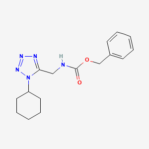 molecular formula C16H21N5O2 B2434887 benzyl ((1-cyclohexyl-1H-tetrazol-5-yl)methyl)carbamate CAS No. 921144-74-3