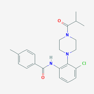 molecular formula C22H26ClN3O2 B243490 N-[3-chloro-2-(4-isobutyryl-1-piperazinyl)phenyl]-4-methylbenzamide 