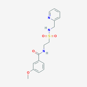 molecular formula C16H19N3O4S B2434903 3-methoxy-N-(2-(N-(pyridin-2-ylmethyl)sulfamoyl)ethyl)benzamide CAS No. 899979-39-6