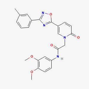 N-(3,4-dimethoxyphenyl)-2-{5-[3-(3-methylphenyl)-1,2,4-oxadiazol-5-yl]-2-oxopyridin-1(2H)-yl}acetamide