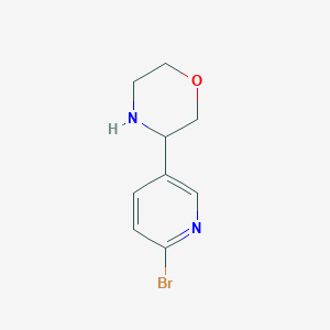 molecular formula C9H11BrN2O B2434905 3-(6-溴吡啶-3-基)吗啉 CAS No. 1270409-96-5