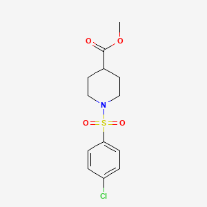molecular formula C13H16ClNO4S B2434907 1-[(4-氯苯基)磺酰基]-4-哌啶甲酸甲酯 CAS No. 331828-48-9