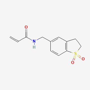 molecular formula C12H13NO3S B2434928 N-[(1,1-Dioxo-2,3-dihydro-1-benzothiophen-5-yl)methyl]prop-2-enamide CAS No. 2196079-58-8