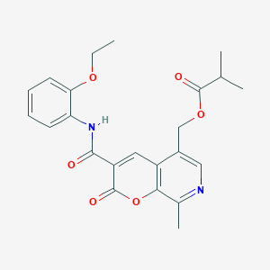 (3-{[(2-ethoxyphenyl)amino]carbonyl}-8-methyl-2-oxo-2H-pyrano[2,3-c]pyridin-5-yl)methyl 2-methylpropanoate