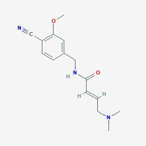 molecular formula C15H19N3O2 B2434945 (E)-N-[(4-Cyano-3-methoxyphenyl)methyl]-4-(dimethylamino)but-2-enamide CAS No. 2411331-48-9