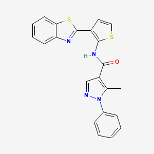 N-(3-(benzo[d]thiazol-2-yl)thiophen-2-yl)-5-methyl-1-phenyl-1H-pyrazole-4-carboxamide
