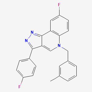 molecular formula C24H17F2N3 B2434950 8-fluoro-3-(4-fluorophenyl)-5-(3-methylbenzyl)-5H-pyrazolo[4,3-c]quinoline CAS No. 866349-53-3