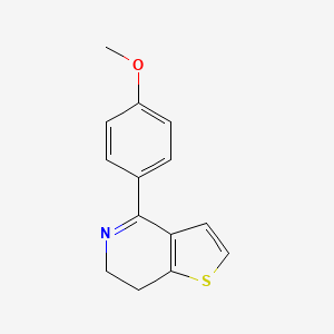 molecular formula C14H13NOS B2434952 4-(4-甲氧苯基)-6,7-二氢噻吩并[3,2-c]吡啶 CAS No. 97339-02-1