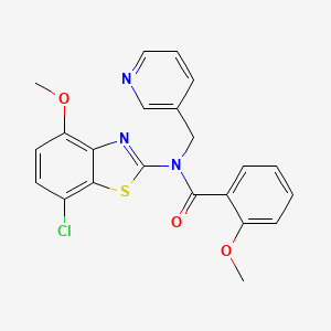 N-(7-chloro-4-methoxybenzo[d]thiazol-2-yl)-2-methoxy-N-(pyridin-3-ylmethyl)benzamide