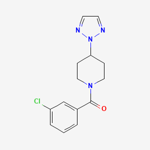 molecular formula C14H15ClN4O B2434956 (4-(2H-1,2,3-三唑-2-基)哌啶-1-基)(3-氯苯基)甲酮 CAS No. 2197902-65-9