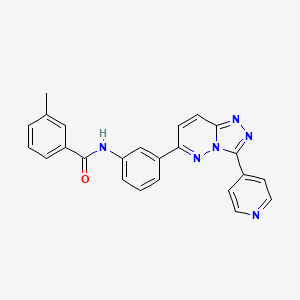 molecular formula C24H18N6O B2434959 3-methyl-N-[3-(3-pyridin-4-yl-[1,2,4]triazolo[4,3-b]pyridazin-6-yl)phenyl]benzamide CAS No. 891113-18-1