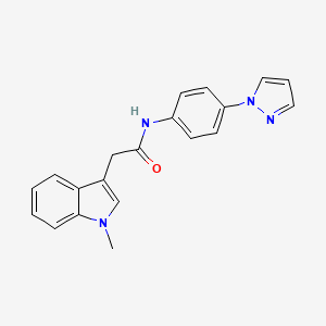 N-(4-(1H-pyrazol-1-yl)phenyl)-2-(1-methyl-1H-indol-3-yl)acetamide