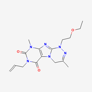 molecular formula C16H22N6O3 B2434973 7-allyl-1-(2-ethoxyethyl)-3,9-dimethyl-7,9-dihydro-[1,2,4]triazino[3,4-f]purine-6,8(1H,4H)-dione CAS No. 919026-32-7