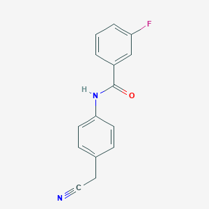 molecular formula C15H11FN2O B243499 N-[4-(cyanomethyl)phenyl]-3-fluorobenzamide 